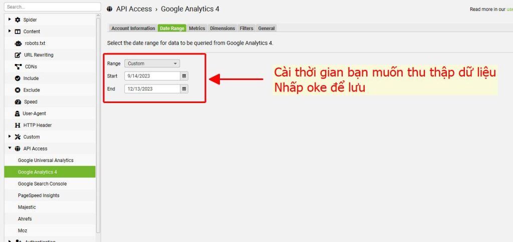 Kết nối API với GA4 (Google Analytics 4