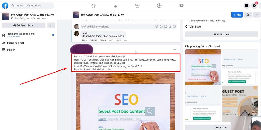Ví dụ về một bài viết bán guest post theo gói