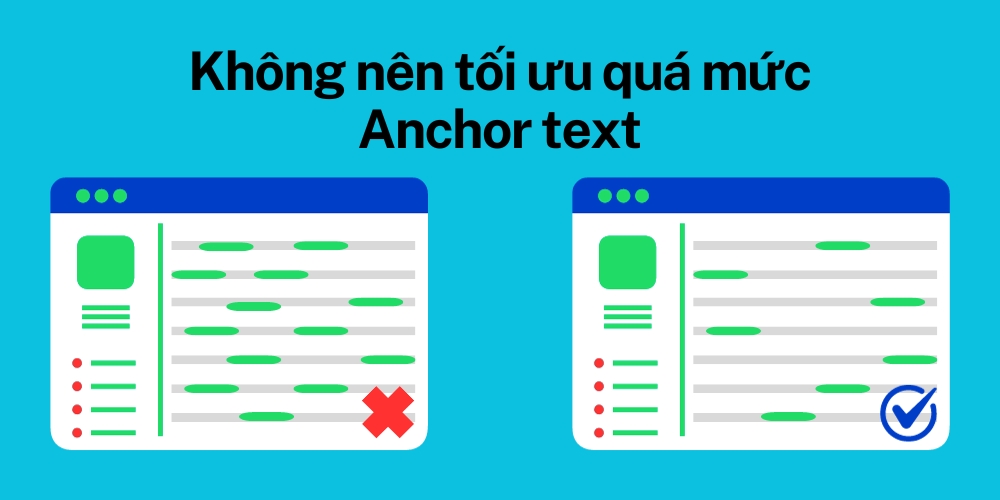 Minh họa rủi ro tối ưu anchor text quá mức