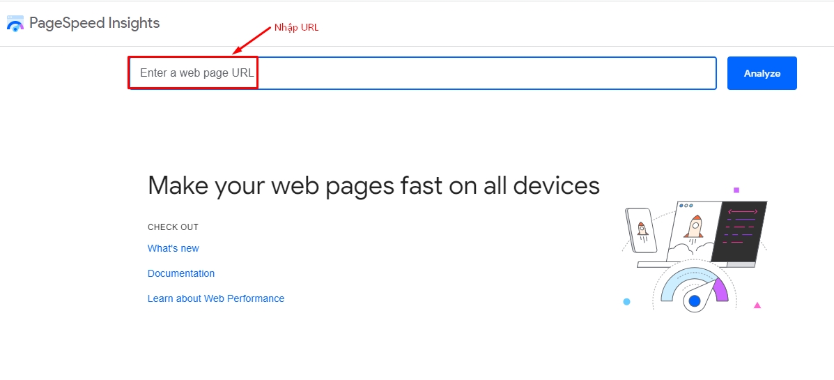 Google PageSpeed Insights kiểm tra tốc độ tải trang