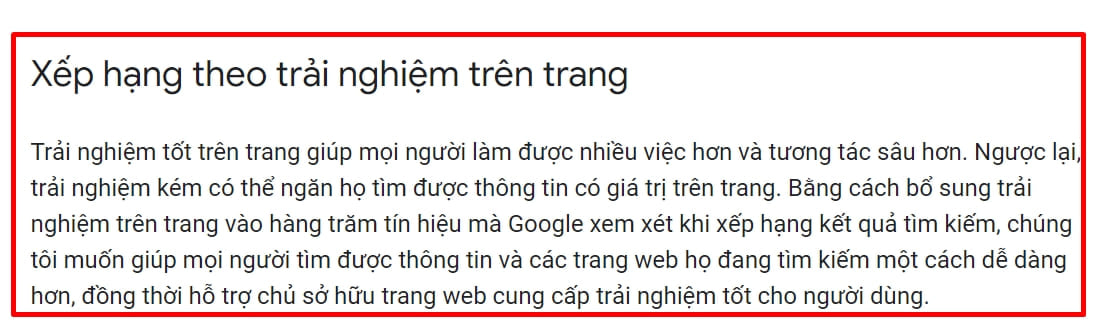Google nói về Core Web Vitals có ảnh hưởng đến thứ hạng của website