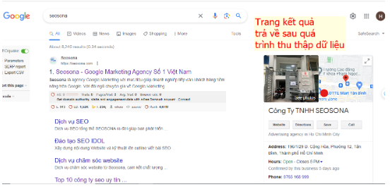 Ví dụ về Qúa trình crawl