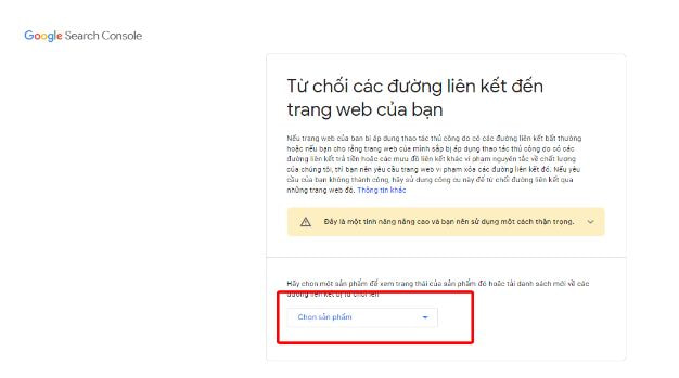 Truy cập Google Search Console