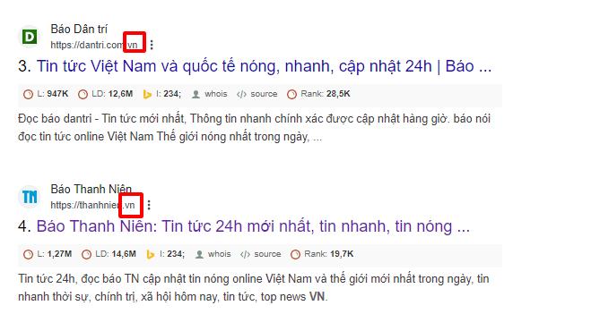 ccTLD (Country - code top-level domain)