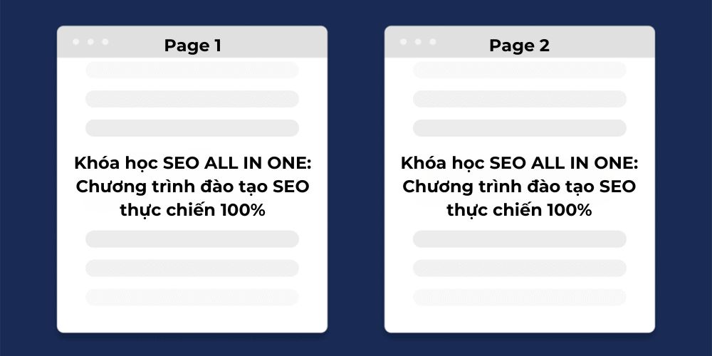 Ví dụ về duplicate content