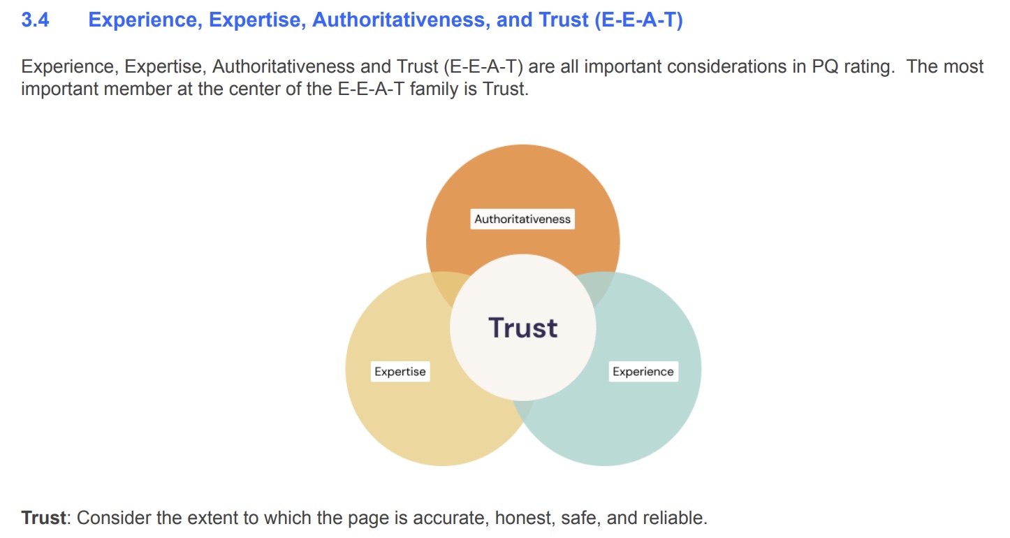 google tập trung vào trust