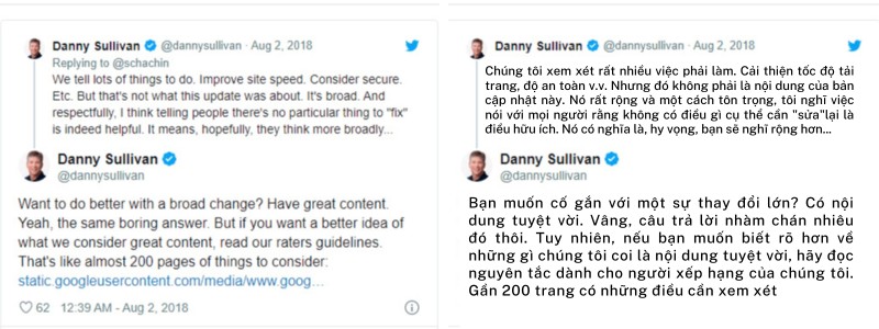 người phụ trách tìm kiếm của Google phát biểu