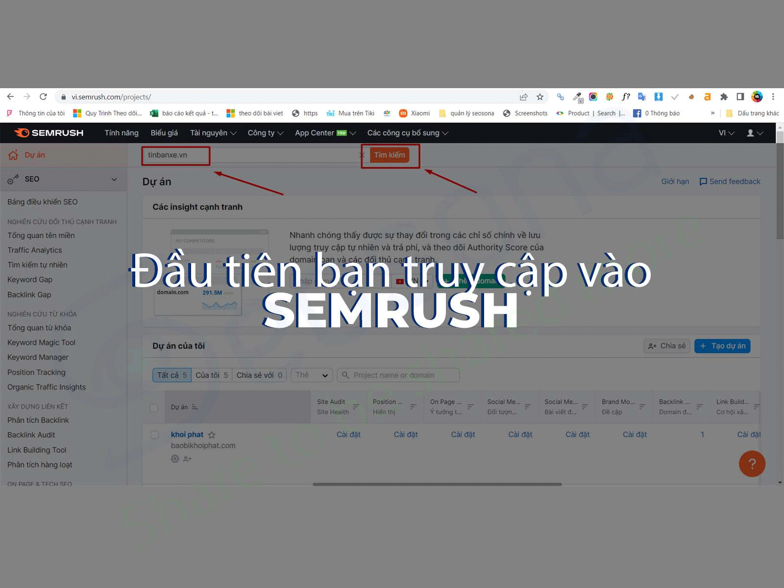 Tìm kiếm những từ khóa có khả năng