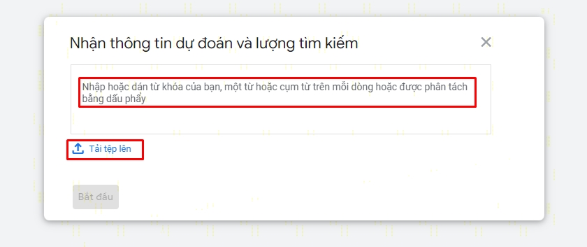 Keyword Planner: chọn Start with a website