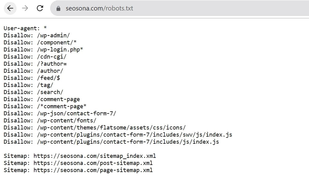 File robot.txt của website seosona