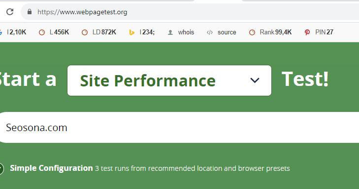 Kiểm tra bằng WebPagetest