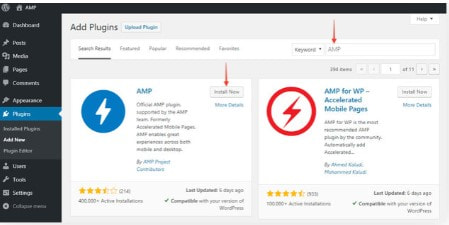 Thêm AMP vào trong wordpress
