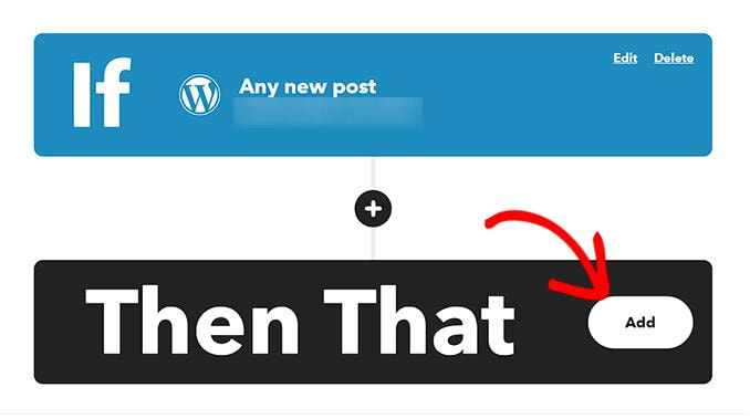 nhấp vào nút 'Thêm' bên cạnh tùy chọn 'Sau đó'.