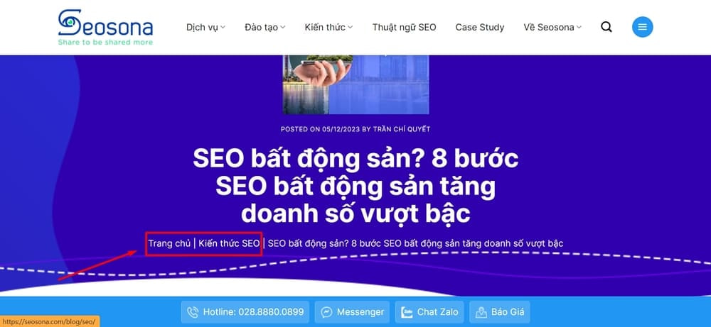 Breadcrumb link
