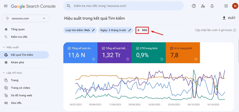 Nhấp vào mục Mới