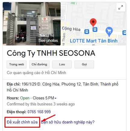 Đề xuất thay đổi nội dung trên Google Knowledge Graph