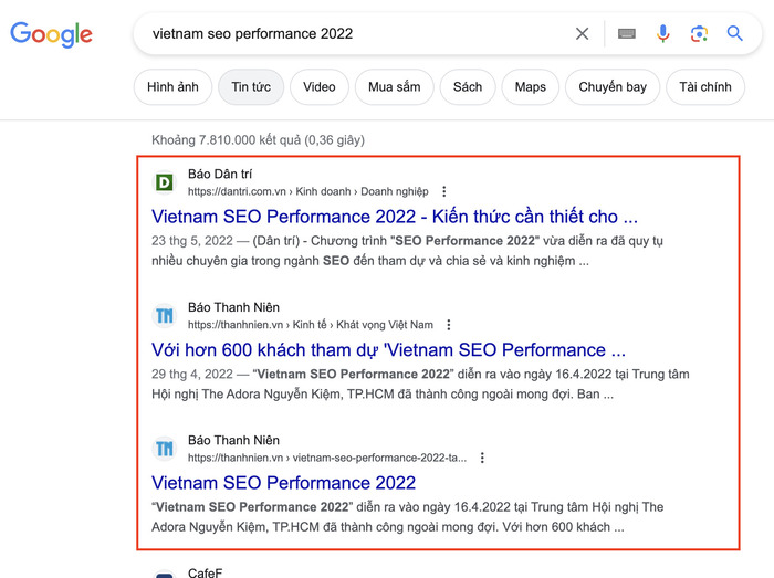Ví dụ về SEO Offpage