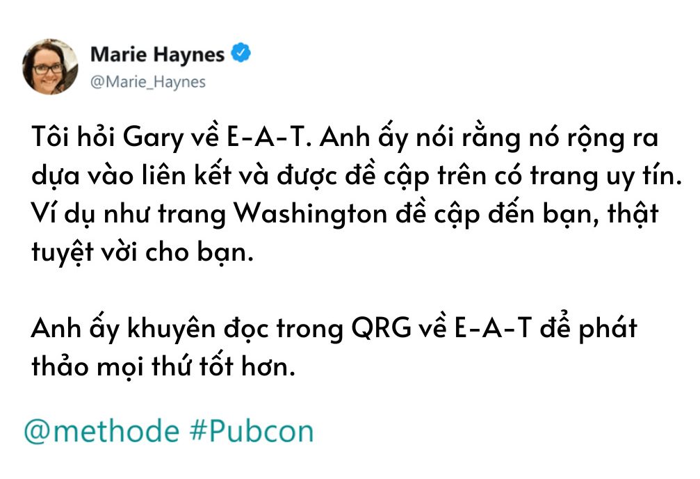 Marie Haynes nói về E-A-T