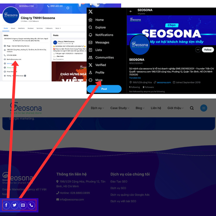 Backlink social profile của seosona.com