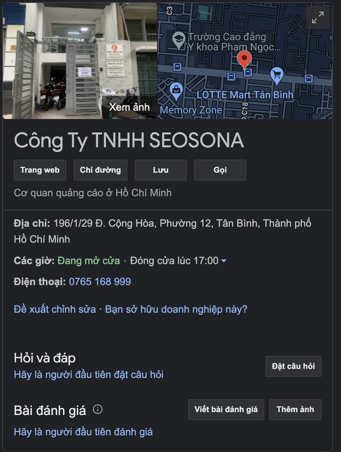 ví dụ về hồ sơ doanh nghiệp