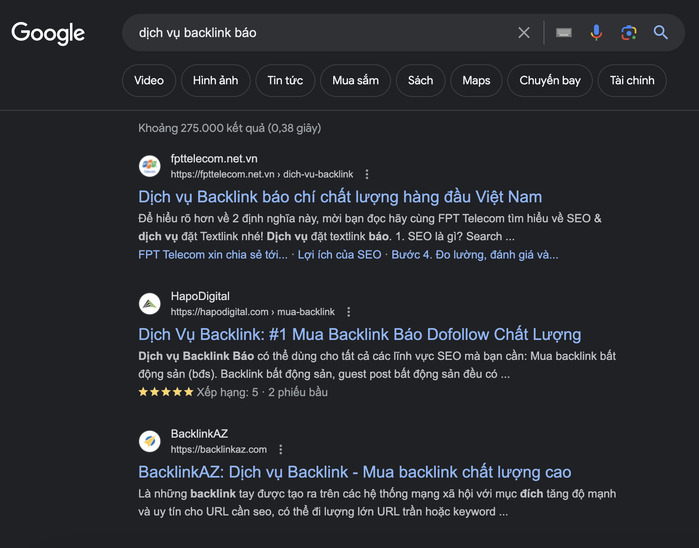 ví dụ về backlink báo