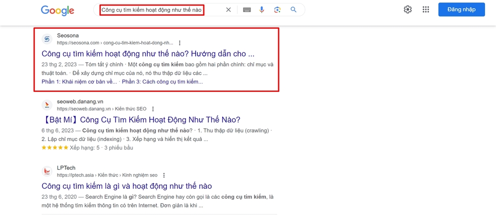 Bài viết có từ khóa chính là long-tail keywords