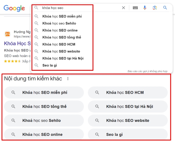 Cách tìm long-tail keyword bằng Google Suggest