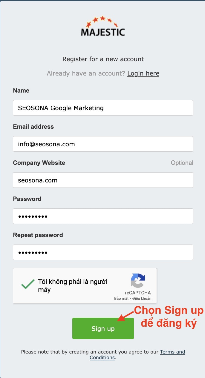 hướng dẫn đăng ký majestic seo