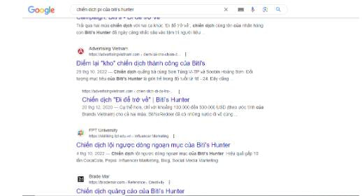 chiến dịch marketing đi để trở về của bitis hunter