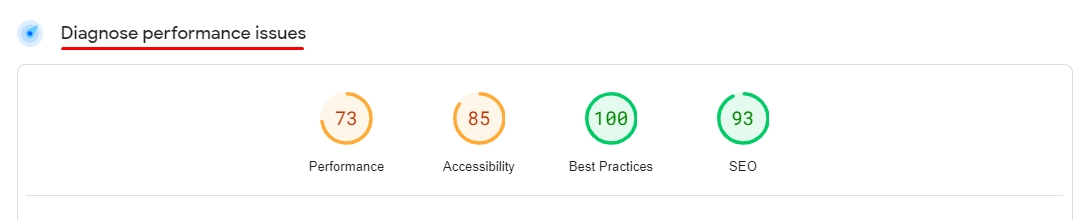 PageSpeed Insights chẩn đoán các vấn đề hiệu suất
