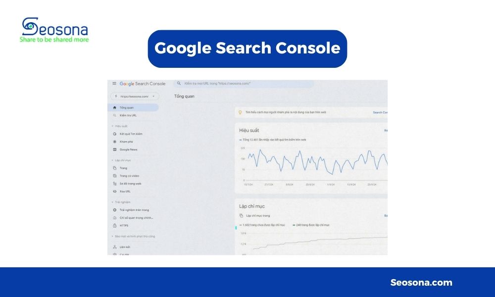 Google Search Console kiểm tra hiệu suất tìm kiếm