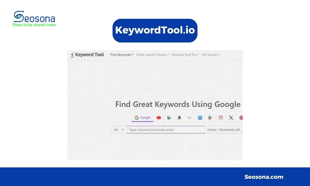 KeywordTool.io hỗ trợ nghiên cứu từ khóa