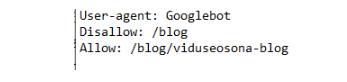 Chỉ thông báo tới google bot