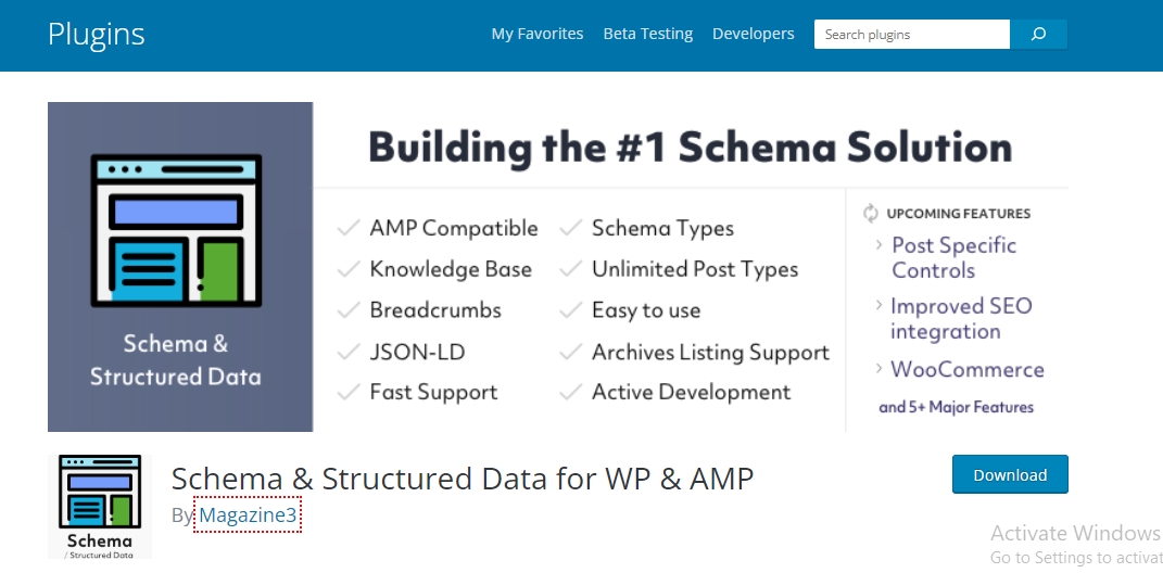 Giao diện All in One Schema Rich Snippets