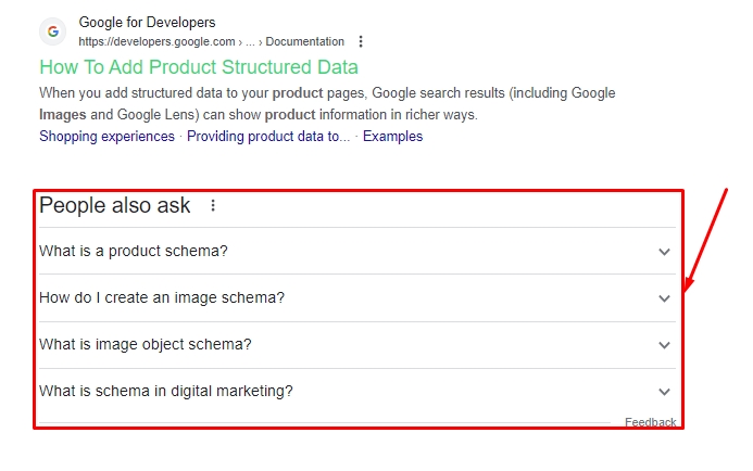 Ví dụ Schema FAQ trong kết quả tìm kiếm