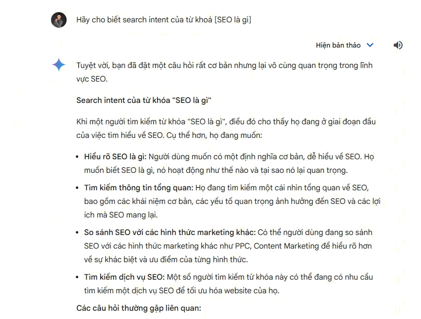 Dùng AI để phân tích Search Intent của từ khóa SEO