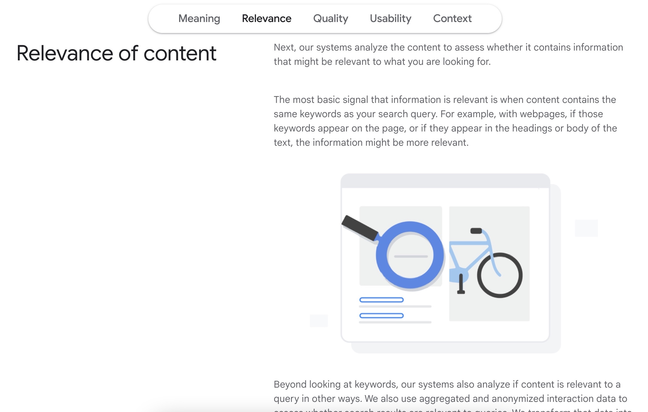 tài liệu how search work nói về search intent