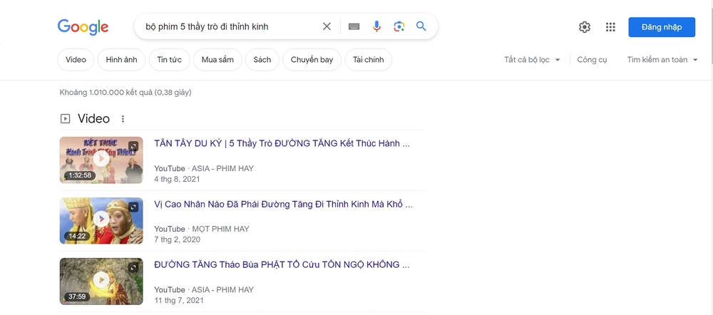 Ví dụ về semantic search
