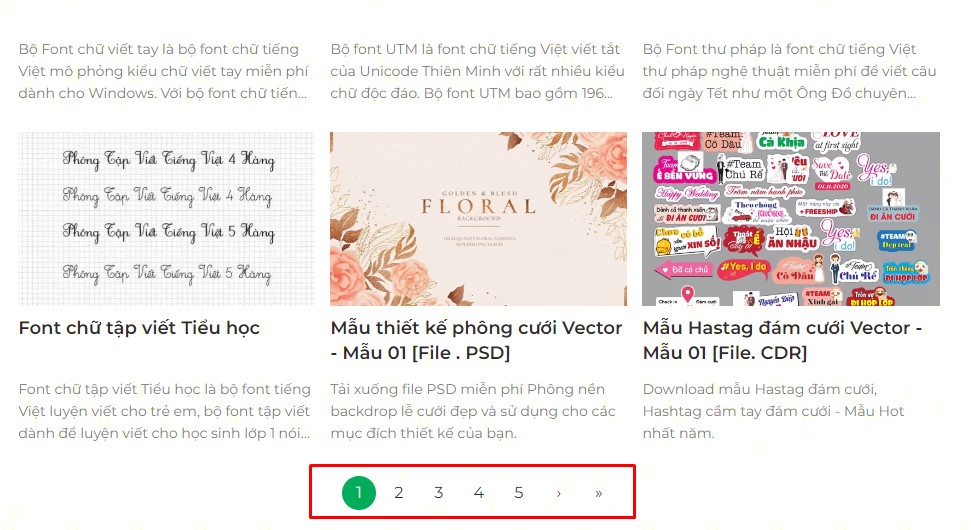 Kiểm tra thẻ rel next và rel prev cho cấu trúc phân trang