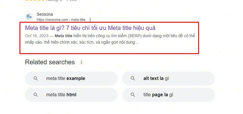 Ví dụ tối ưu Meta Description trong Content Audit