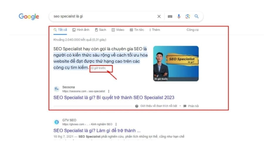 Ví dụ về một bài viết SEO Copywriting của Seosona