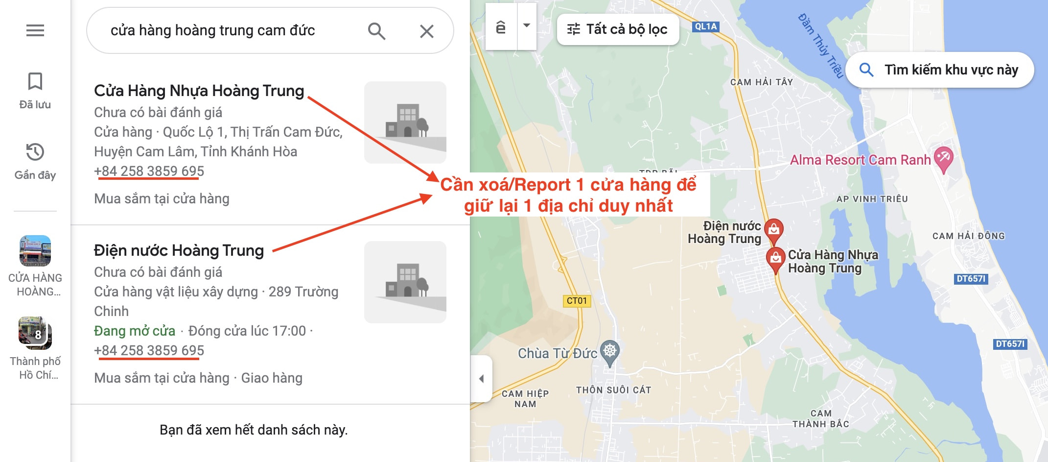 Nhúng bản đồ Google Maps vào website