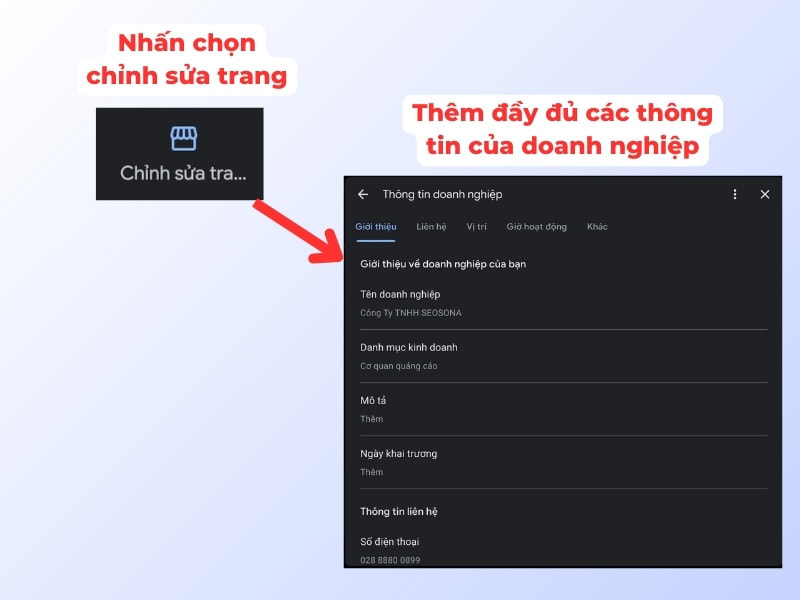 Checklist thông tin cần tối ưu trên Google Business Profile