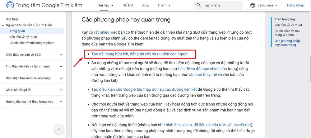 Hướng dẫn của Google