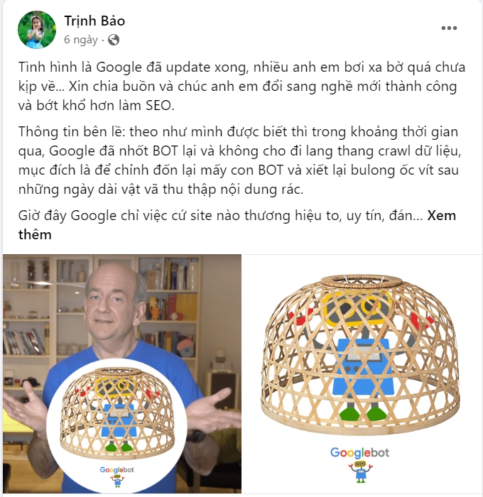 Một bài chia sẻ rất hay của chuyên gia SEO Trịnh Bảo