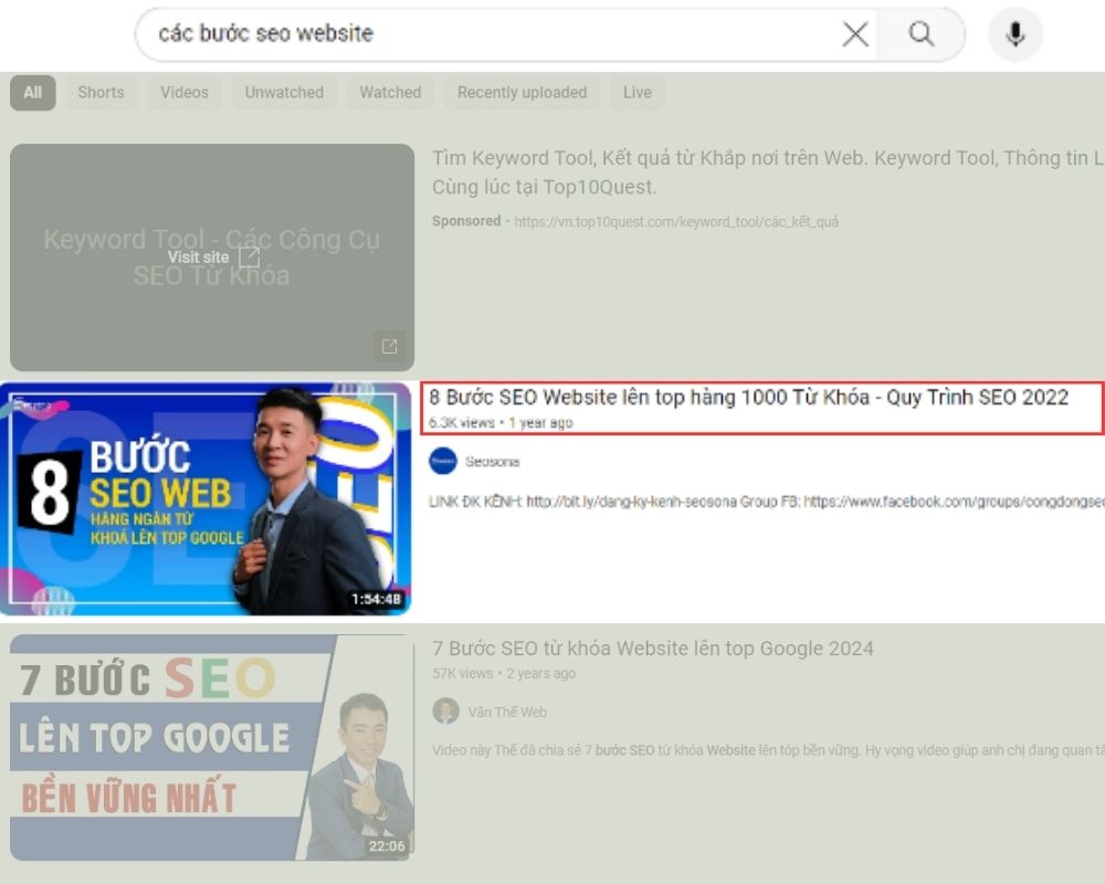 Tiêu đề của video