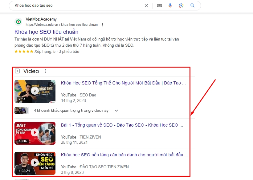 Kết quả video cho từ khóa về khóa học