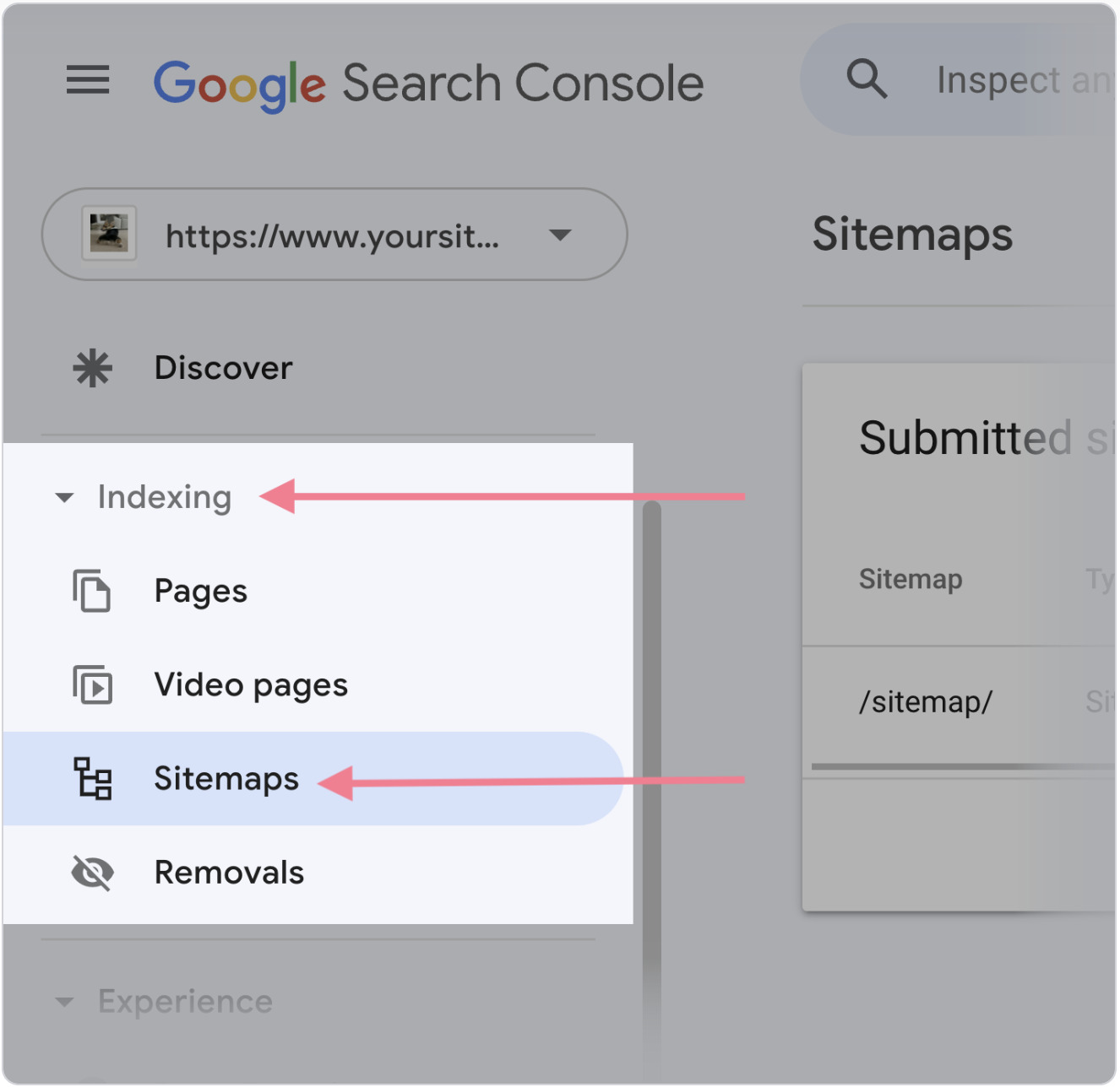xem sitemap trong google search console