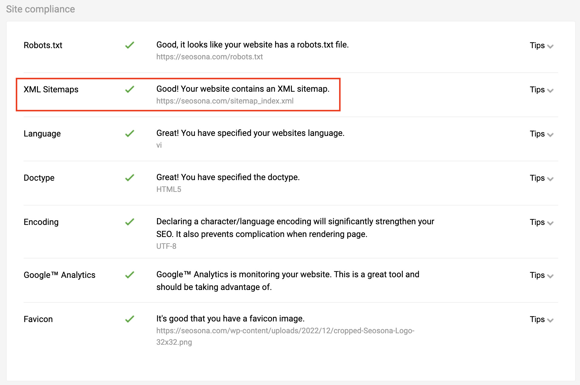 xem xml sitemap bằng seoquake