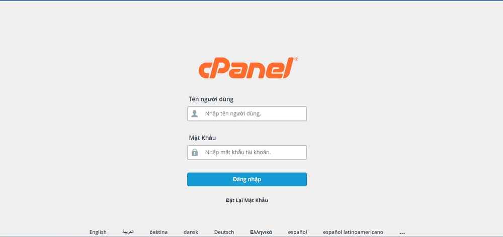 Truy cập vào cPanel